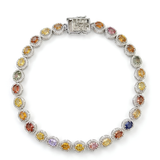 Ritushree Multi Sapphire Diamond Bracelet