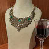 Rajwadi Polki And Diamond Layered Statement Necklace