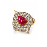 Kalyani Ruby Centerpiece Diamond Ring
