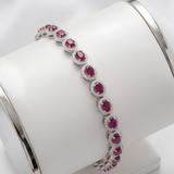 The Rosette Window Single Layer Ruby Bracelet