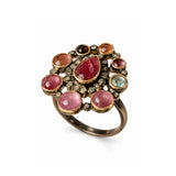 Meenakumari Multi Tourmaline Statement Ring