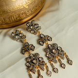 Chandni Handcrafted Polki and Diamond Layered Dangler Earrings