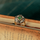 Chatuskona Emerald Setting & Diamond Polki Ring