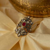 Padmini Tribhanga Statement Ruby-Diamond Ring