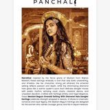 Mastani Begum Emerald Setting With Diamond Halo Dangler Earrings