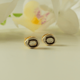 Swarn Oval Shape Diamond Polki Studs