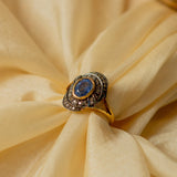 Chaubaagh Tanzanite Diamond Statement Halo Ring