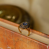 Chaubaagh Tanzanite Diamond Statement Halo Ring