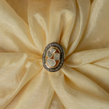 Manjri Chrome Tone Diamond Polki Ring