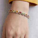 Ritushree Multi Sapphire Diamond Bracelet