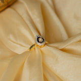 Swarn Daily Wear Pear Shaped Diamond Polki Ring