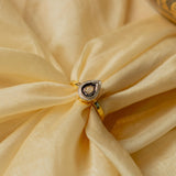 Swarn Daily Wear Pear Shaped Diamond Polki Ring