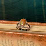 Chaar Chaand Opal Centerpiece Diamond Ring