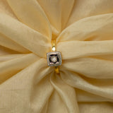 Swarn Daily Wear Square Shaped Diamond Polki Ring