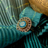 Nur-E-Jahan Blue Topaz Statement Ring