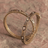 Adhira Sun Sparkle Polki Bangle Set