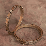 Adhira Sun Sparkle Polki Bangle Set