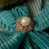 Madam Anne Pearl Centerpiece Diamond Statement Ring