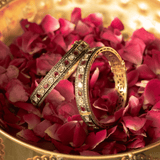 Noor Polki Diamond & Ruby Bangle Set