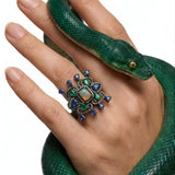 Neela Darbaar & Opaline Bed Fine Artisanal Statement Ring