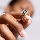 Swarn Daily Wear Square Shaped Diamond Polki Ring