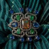 Neela Darbaar & Opaline Bed Fine Artisanal Statement Ring
