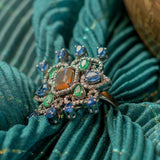 Neela Darbaar & Opaline Bed Fine Artisanal Statement Ring