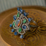 Neela Darbaar & Opaline Bed Fine Artisanal Statement Ring