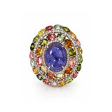 Durgavati Bloom Multistone Statement Ring