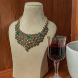Rajwadi Polki And Diamond Layered Statement Necklace