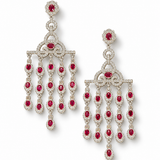 Anvaya Ruby Diamond Chandelier Earrings