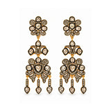 Chandni Handcrafted Polki and Diamond Layered Dangler Earrings