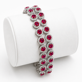 The Rosette Window Double Layer Ruby Bracelet