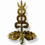 Ananta Shesha Emerald Brooch