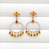 Aureoles Yellow Tourmaline Chandelier Earrings