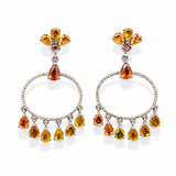 Aureoles Yellow Tourmaline Chandelier Earrings