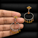 Aureoles Yellow Tourmaline Chandelier Earrings