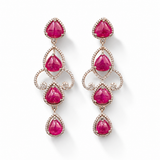 Jharokha Ruby Statement Earrings