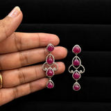 Jharokha Ruby Statement Earrings