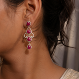Jharokha Ruby Statement Earrings
