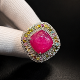 Manikya Ratnarekha Multitourmaline Ruby Centrepiece & Diamond Statement Ring