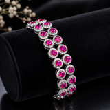 The Rosette Window Double Layer Ruby Bracelet