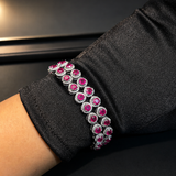 The Rosette Window Double Layer Ruby Bracelet