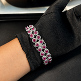 The Rosette Window Double Layer Ruby Bracelet
