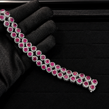 The Rosette Window Double Layer Ruby Bracelet