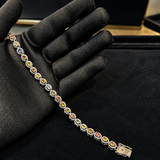 Ritushree Multi Sapphire Diamond Bracelet