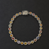 Ritushree Multi Sapphire Diamond Bracelet