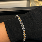 Ritushree Multi Sapphire Diamond Bracelet