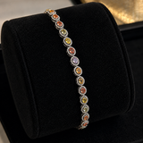 Ritushree Multi Sapphire Diamond Bracelet