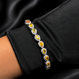 Canna Sapphire-Diamond Bracelet